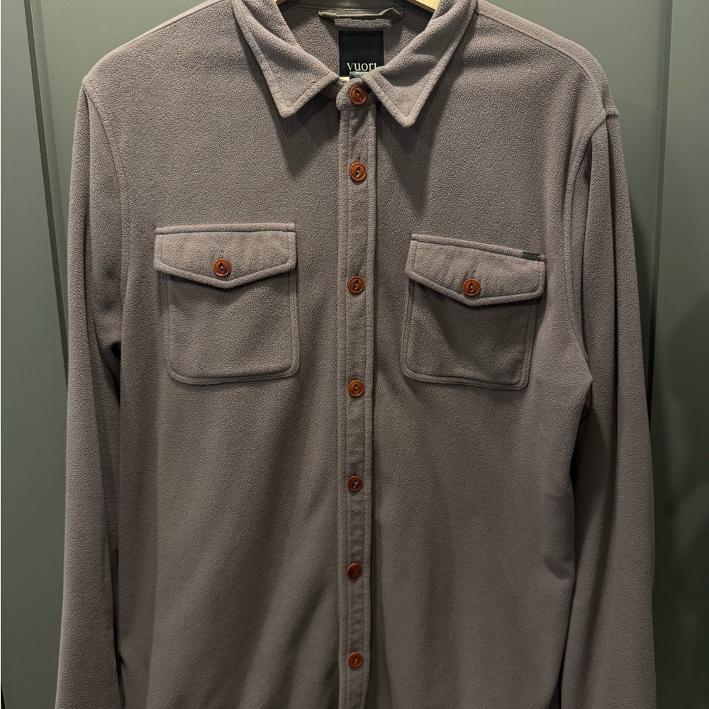 Vuori Taupe Fleece Shirt